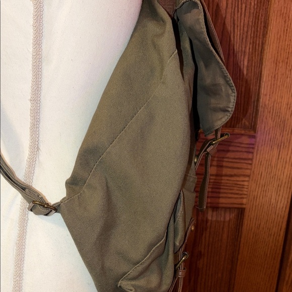 Canvas Backpack with Brown Accents - Picture 9 of 16